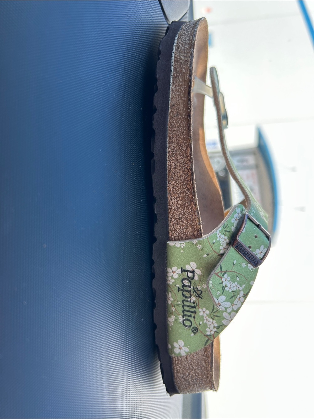 Papillio by Birkenstock Green Floral Buckle Toe-Post Sandals Women’s Size 7 - Picture 10 of 16